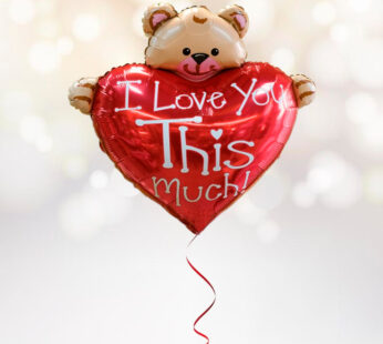 «Tin foil balloon «Teddy bear with heart»»